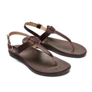 NWT OluKai Ekekeu Sandal in Kona Coffee 7